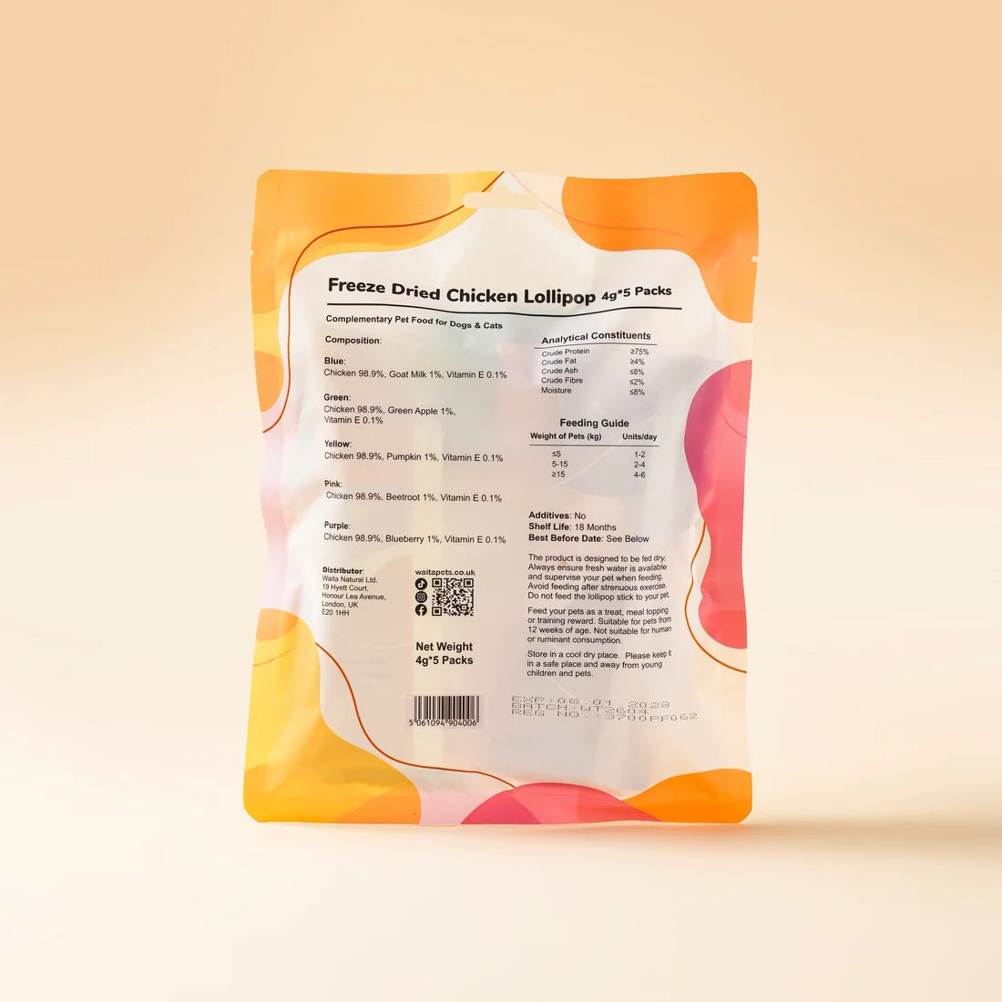 Waita Chicken Freeze Dried Lollipops (5 Pack)